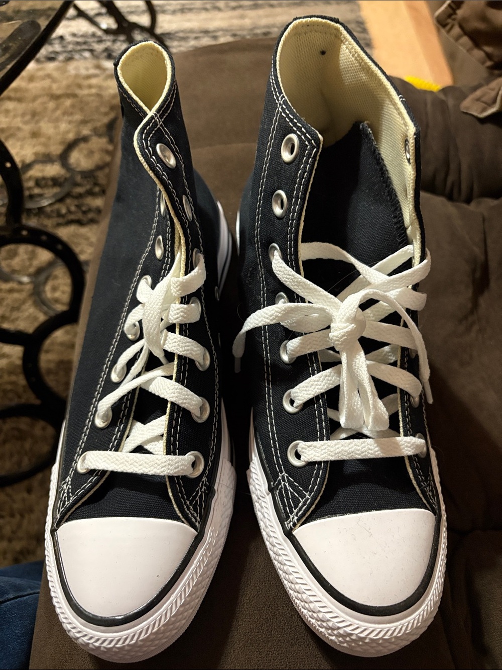 Converse Black High-Top Sneakers with White Trim